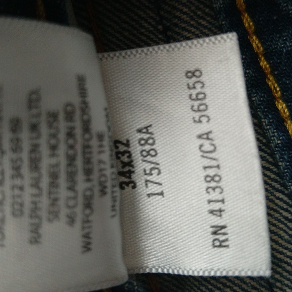 Polo Ralph Lauren the varick men's slim straight leg low rise light blue jeans - Picture 9 of 10